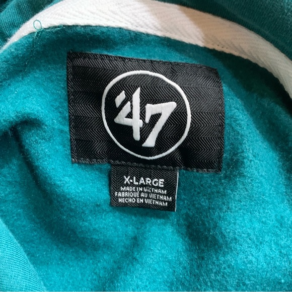 San Antonio Spurs NBA '47 Brand Men's XL Pullover Sweatshirt Hoodie Teal - Picture 5 of 8